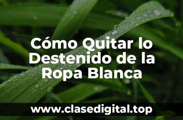 Causas de la Decoloración de la Ropa Blanca