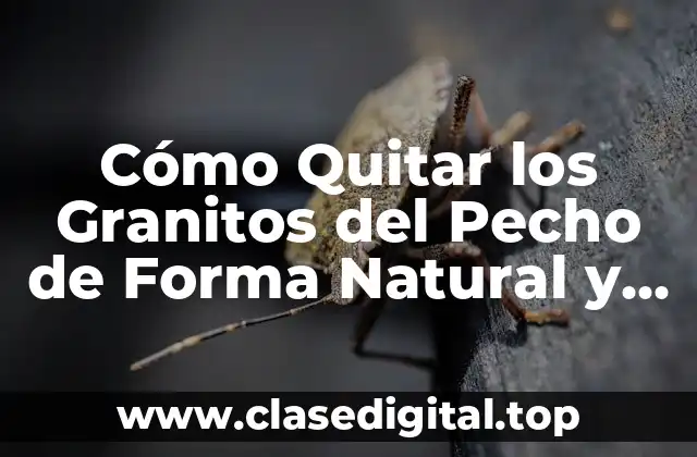 Cómo Quitar los Granitos del Pecho de Forma Natural y Segura