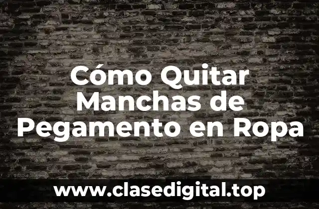 Causas Comunes de Manchas de Pegamento en Ropa