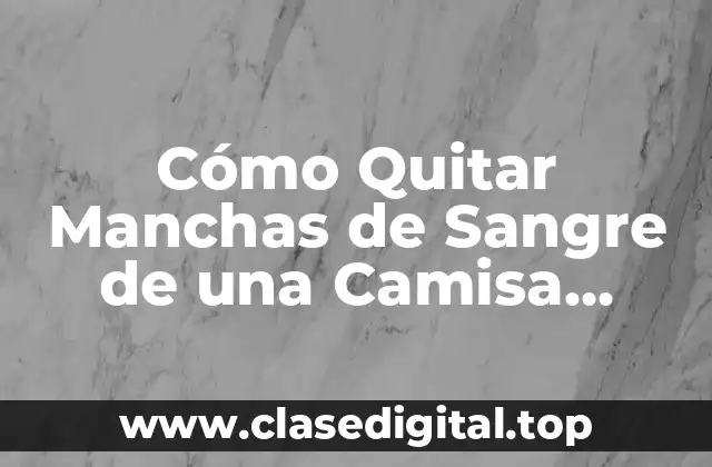 ¿Por qué es difícil quitar manchas de sangre?