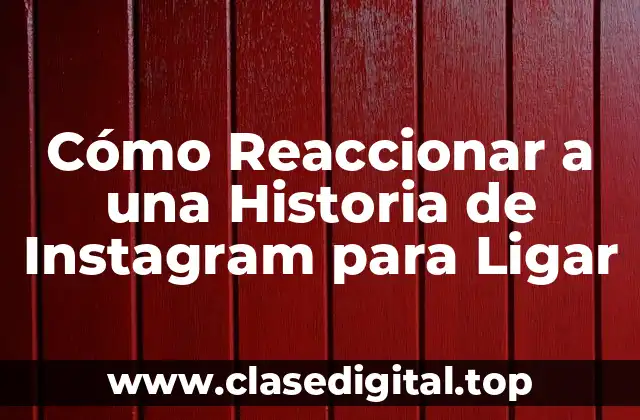 Cómo Reaccionar a una Historia de Instagram para Ligar