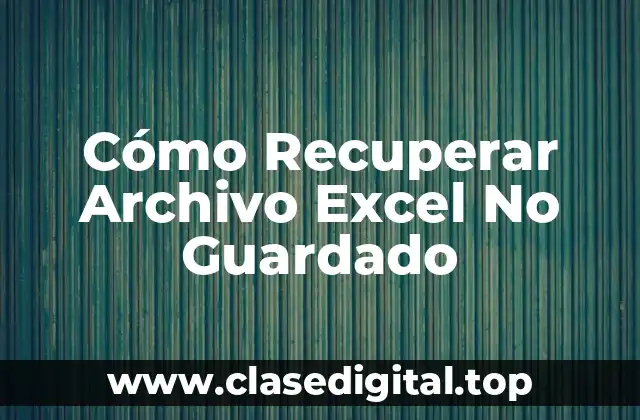 Cómo Funciona la Recuperación de Archivos Excel