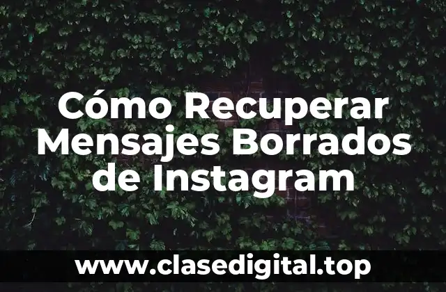 Cómo Recuperar Mensajes Borrados de Instagram