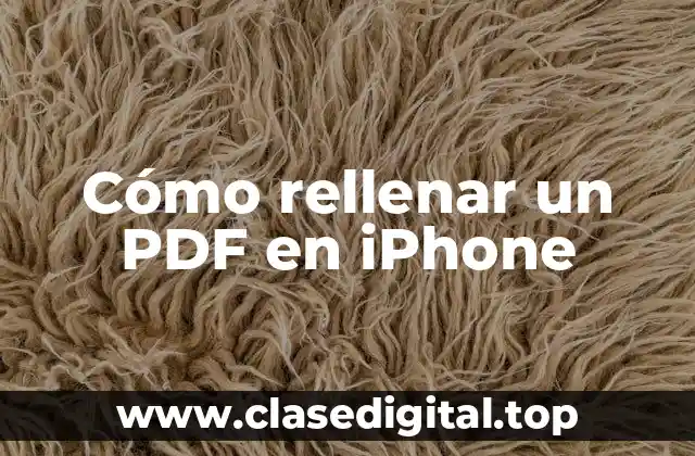 ¿Por qué es importante rellenar un PDF en iPhone?