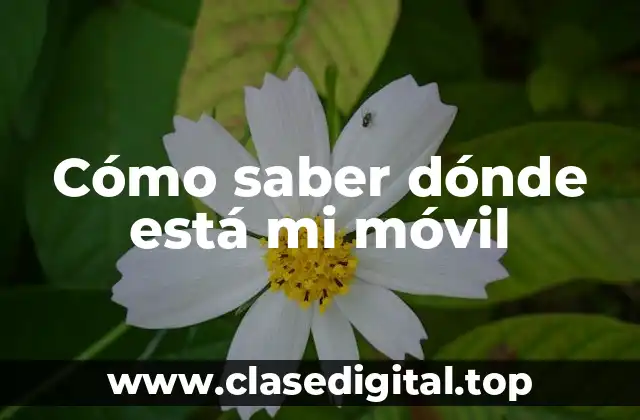 Métodos para localizar tu teléfono móvil