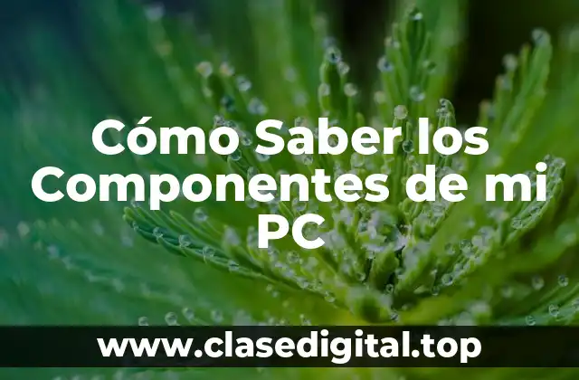 Cómo Saber los Componentes de mi PC