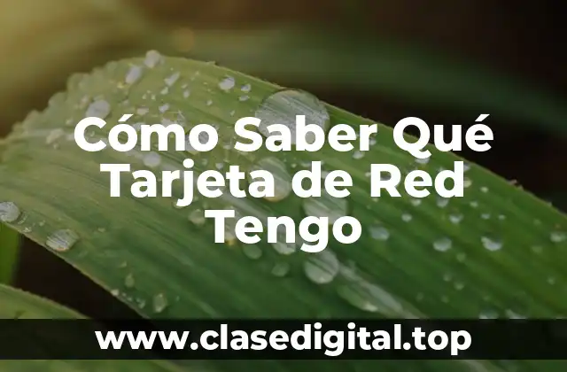 Cómo Saber Qué Tarjeta de Red Tengo