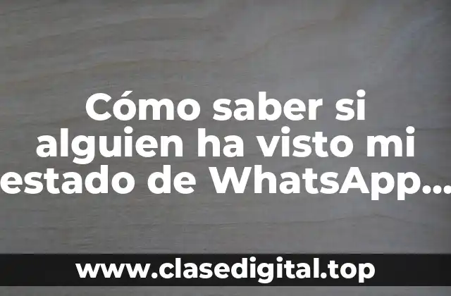 Cómo saber si alguien ha visto mi estado de WhatsApp exactamente