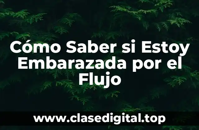 Cómo Saber si Estoy Embarazada por el Flujo