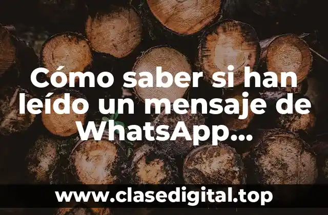 Cómo saber si han leído un mensaje de WhatsApp (Exactamente lo que busca)