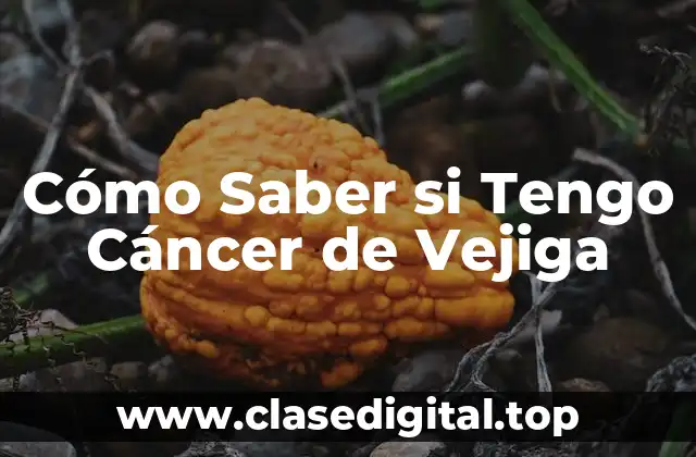Cómo Saber si Tengo Cáncer de Vejiga