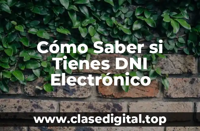 Cómo Saber si Tienes DNI Electrónico