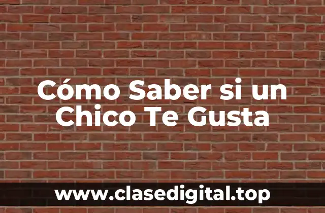Cómo Saber si un Chico Te Gusta