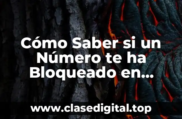 Cómo Saber si un Número te ha Bloqueado en WhatsApp
