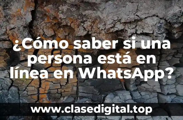 ¿Cómo saber si una persona está en línea en WhatsApp?