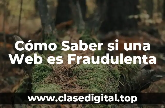 Cómo Saber si una Web es Fraudulenta