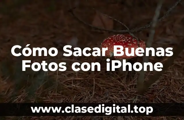 Cómo Sacar Buenas Fotos con iPhone
