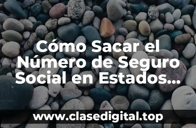 Cómo Sacar el Número de Seguro Social en Estados Unidos de América