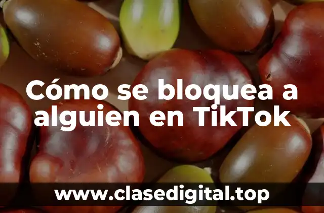 Cómo se bloquea a alguien en TikTok
