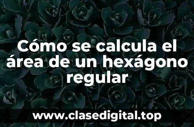 Cómo se calcula el área de un hexágono regular