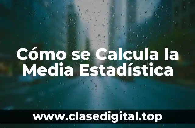 Cómo se Calcula la Media Estadística
