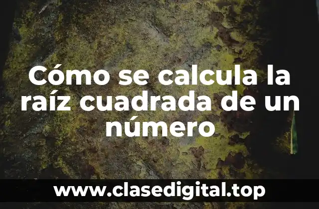 Definición y notación de la raíz cuadrada