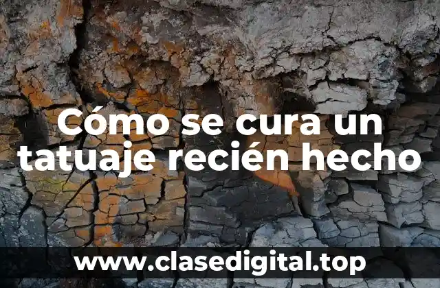 Cómo se cura un tatuaje recién hecho