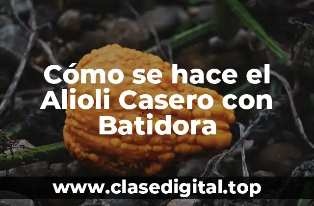 Ingredientes y Herramientas Necesarias para Preparar el Alioli Casero con Batidora