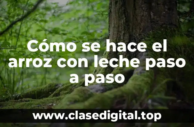 Cómo se hace el arroz con leche paso a paso