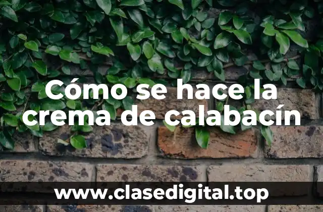 Cómo se hace la crema de calabacín