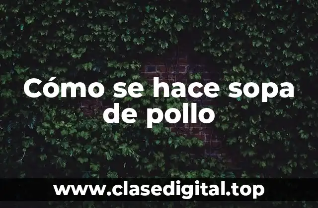 Cómo se hace sopa de pollo