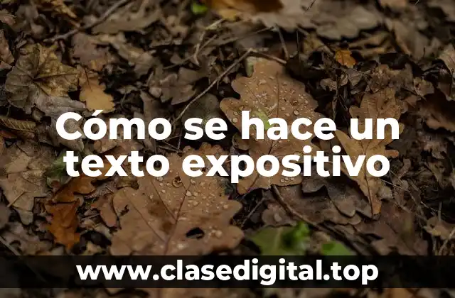 Características de un texto expositivo