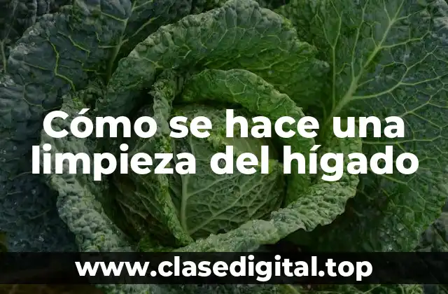 Cómo se hace una limpieza del hígado