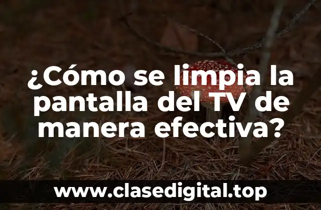¿Cómo se limpia la pantalla del TV de manera efectiva?