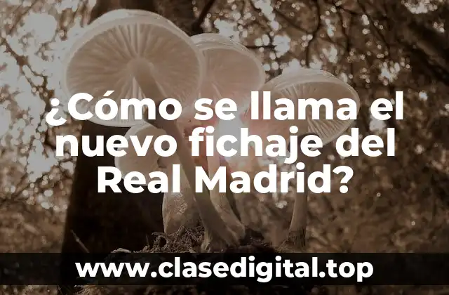 ¿Cómo se llama el nuevo fichaje del Real Madrid?