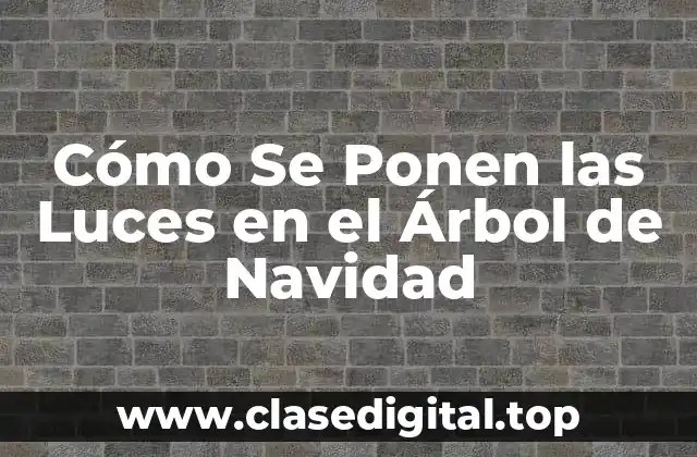 Cómo Se Ponen las Luces en el Árbol de Navidad