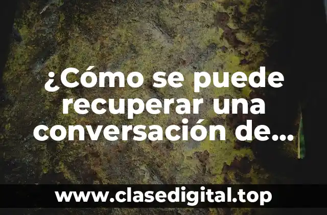 ¿Por qué es importante recuperar conversaciones de WhatsApp borradas?