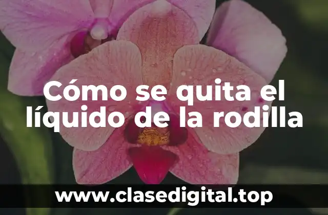 ¿Qué es el líquido sinovial y por qué se acumula en la rodilla?