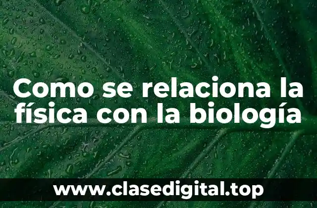 Como se relaciona la física con la biología