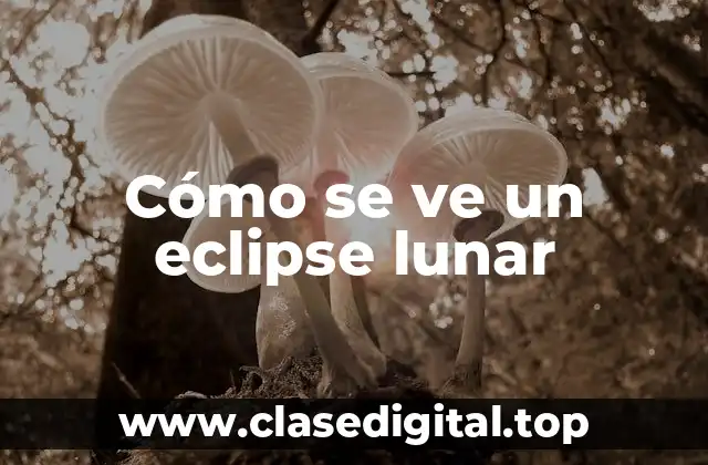 Tipos de eclipses lunares
