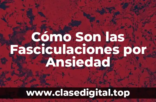 Cómo Son las Fasciculaciones por Ansiedad