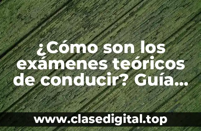 ¿Cómo son los exámenes teóricos de conducir? Guía completa