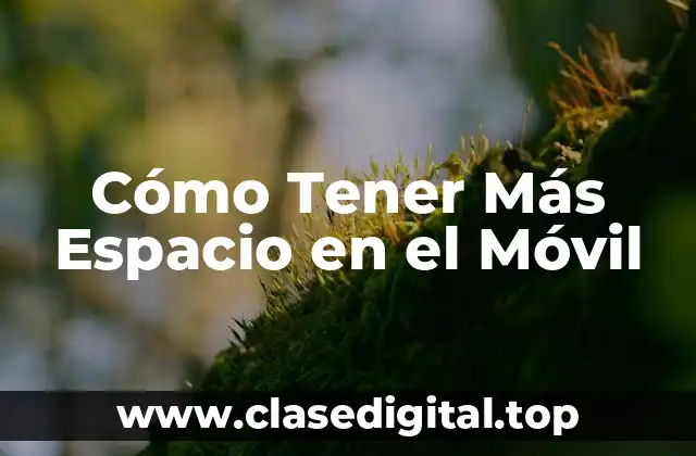 Cómo Tener Más Espacio en el Móvil