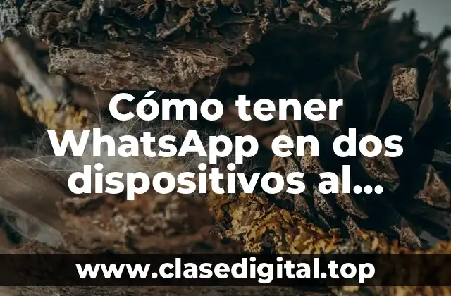 Cómo tener WhatsApp en dos dispositivos al mismo tiempo
