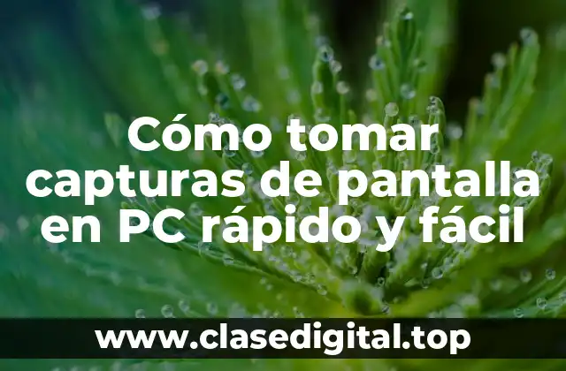 Cómo tomar capturas de pantalla en PC rápido y fácil