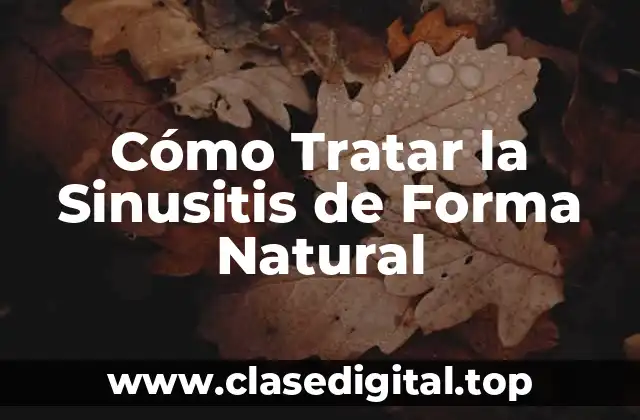 Cómo Tratar la Sinusitis de Forma Natural