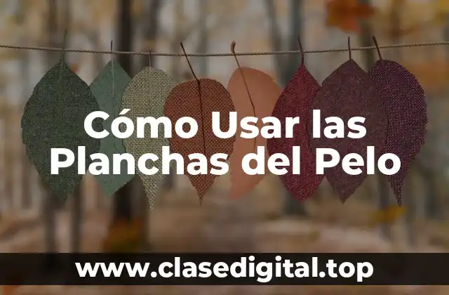 Cómo Usar las Planchas del Pelo