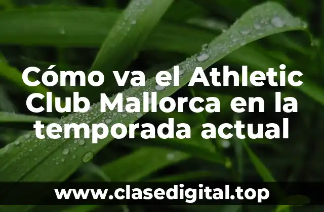 Cómo va el Athletic Club Mallorca en la temporada actual