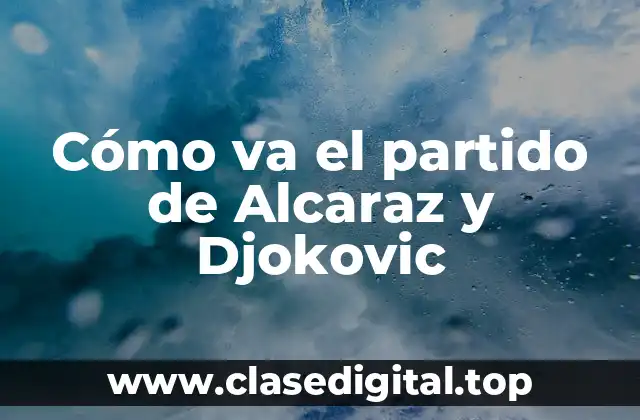 Cómo va el partido de Alcaraz y Djokovic