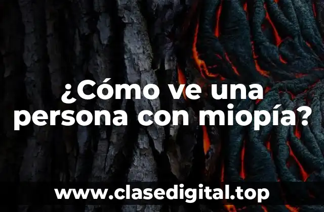 ¿Cómo ve una persona con miopía?
